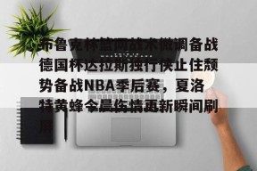 布鲁克林篮网战术微调备战德国杯达拉斯独行侠止住颓势备战NBA季后赛，夏洛特黄蜂今晨伤情更新瞬间刷屏的简单介绍